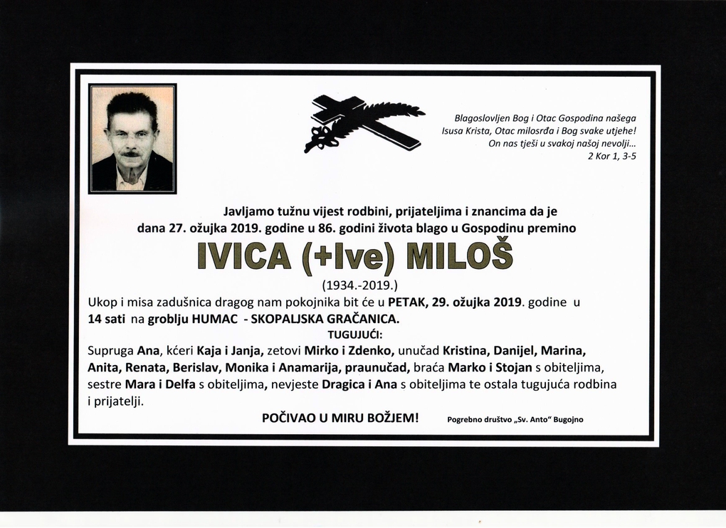 Pokojni IVICA MILOS